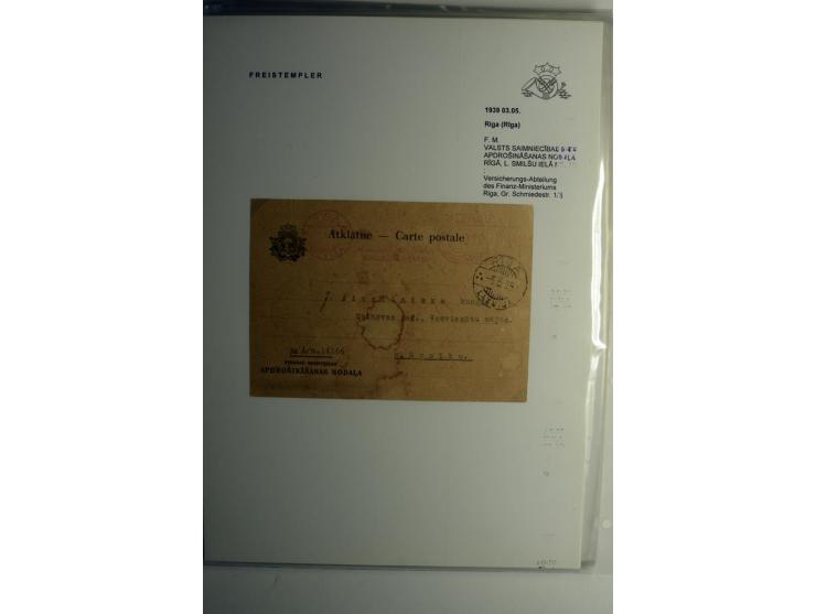 ABSENDERFREISTEMPEL: 1930/40, Francotyp A-C, 31 Briefe und Karten, dabei Einschreiben und Nachporto, teils mit Aktenlochung, 