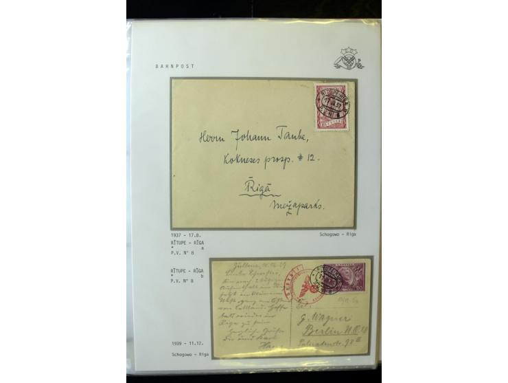 BAHNPOST: 1920/40, umfangreiche Sammlung von über 100 Briefen und Karten, dabei verschiedene Typen, viele verschiedene Streck