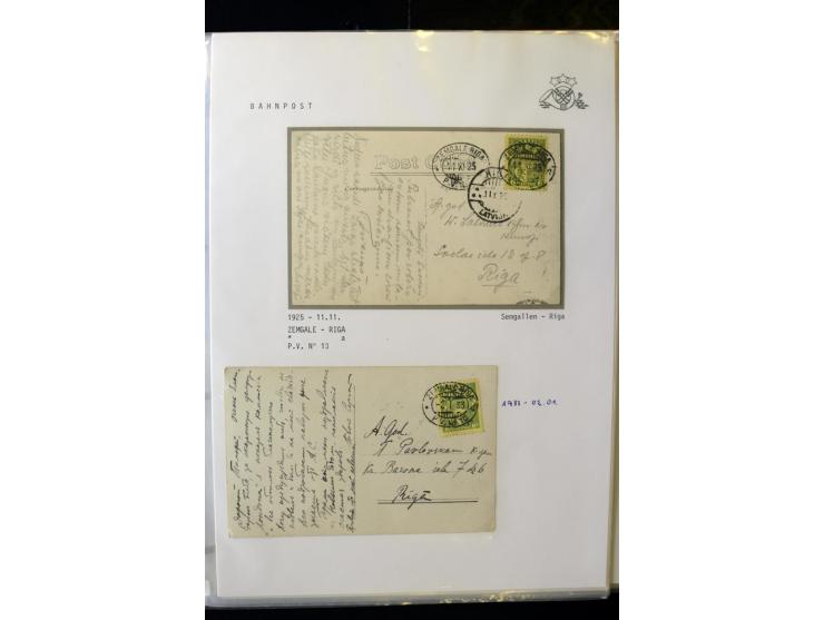 BAHNPOST: 1920/40, umfangreiche Sammlung von über 100 Briefen und Karten, dabei verschiedene Typen, viele verschiedene Streck