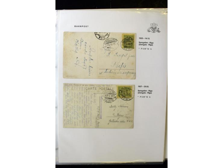 BAHNPOST: 1920/40, umfangreiche Sammlung von über 100 Briefen und Karten, dabei verschiedene Typen, viele verschiedene Streck