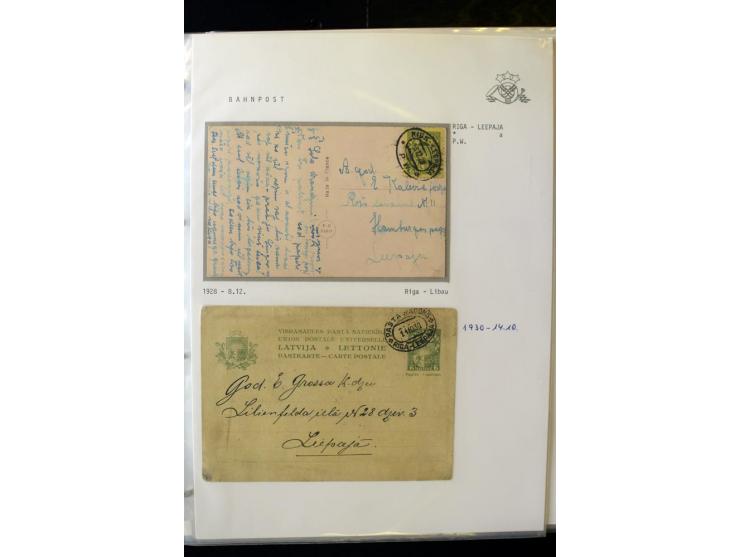 BAHNPOST: 1920/40, umfangreiche Sammlung von über 100 Briefen und Karten, dabei verschiedene Typen, viele verschiedene Streck