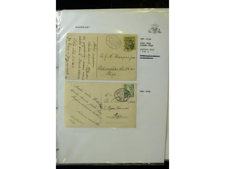 BAHNPOST: 1920/40, umfangreiche Sammlung von über 100 Briefen und Karten, dabei verschiedene Typen, viele verschiedene Streck