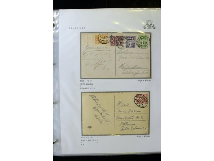BAHNPOST: 1920/40, umfangreiche Sammlung von über 100 Briefen und Karten, dabei verschiedene Typen, viele verschiedene Streck