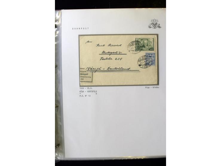 BAHNPOST: 1920/40, umfangreiche Sammlung von über 100 Briefen und Karten, dabei verschiedene Typen, viele verschiedene Streck