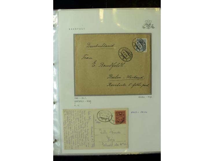 BAHNPOST: 1920/40, umfangreiche Sammlung von über 100 Briefen und Karten, dabei verschiedene Typen, viele verschiedene Streck