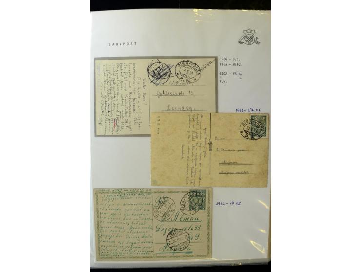 BAHNPOST: 1920/40, umfangreiche Sammlung von über 100 Briefen und Karten, dabei verschiedene Typen, viele verschiedene Streck