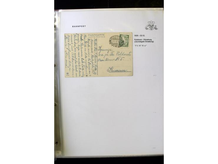 BAHNPOST: 1920/40, umfangreiche Sammlung von über 100 Briefen und Karten, dabei verschiedene Typen, viele verschiedene Streck