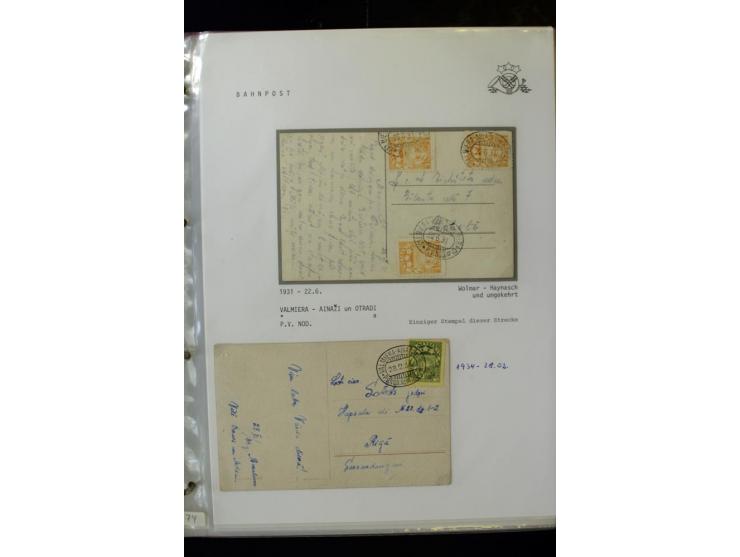 BAHNPOST: 1920/40, umfangreiche Sammlung von über 100 Briefen und Karten, dabei verschiedene Typen, viele verschiedene Streck