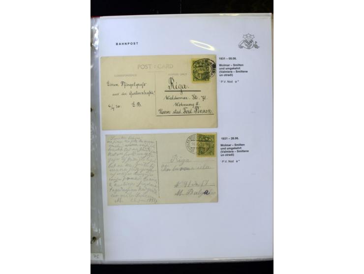 BAHNPOST: 1920/40, umfangreiche Sammlung von über 100 Briefen und Karten, dabei verschiedene Typen, viele verschiedene Streck