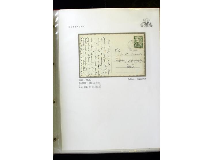 BAHNPOST: 1920/40, umfangreiche Sammlung von über 100 Briefen und Karten, dabei verschiedene Typen, viele verschiedene Streck