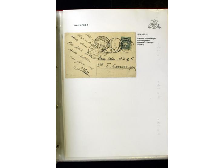 BAHNPOST: 1920/40, umfangreiche Sammlung von über 100 Briefen und Karten, dabei verschiedene Typen, viele verschiedene Streck