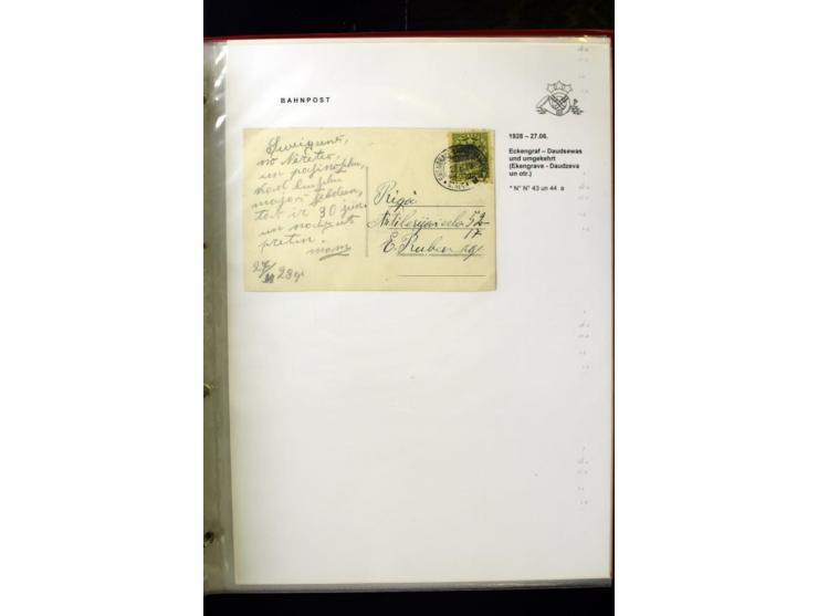 BAHNPOST: 1920/40, umfangreiche Sammlung von über 100 Briefen und Karten, dabei verschiedene Typen, viele verschiedene Streck