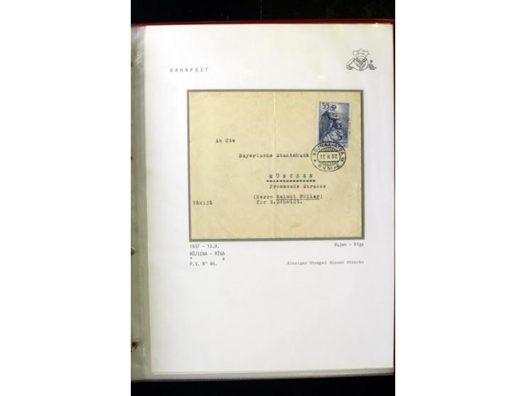 BAHNPOST: 1920/40, umfangreiche Sammlung von über 100 Briefen und Karten, dabei verschiedene Typen, viele verschiedene Streck