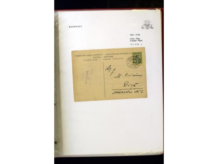 BAHNPOST: 1920/40, umfangreiche Sammlung von über 100 Briefen und Karten, dabei verschiedene Typen, viele verschiedene Streck