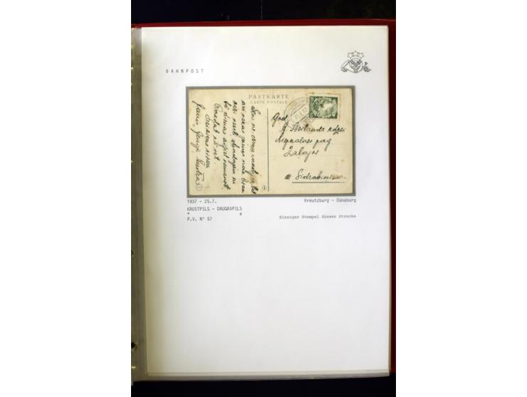 BAHNPOST: 1920/40, umfangreiche Sammlung von über 100 Briefen und Karten, dabei verschiedene Typen, viele verschiedene Streck