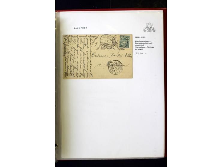 BAHNPOST: 1920/40, umfangreiche Sammlung von über 100 Briefen und Karten, dabei verschiedene Typen, viele verschiedene Streck