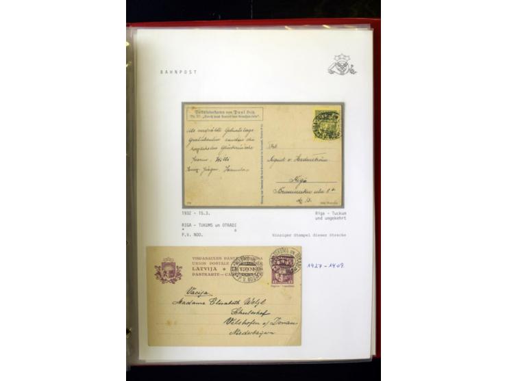 BAHNPOST: 1920/40, umfangreiche Sammlung von über 100 Briefen und Karten, dabei verschiedene Typen, viele verschiedene Streck