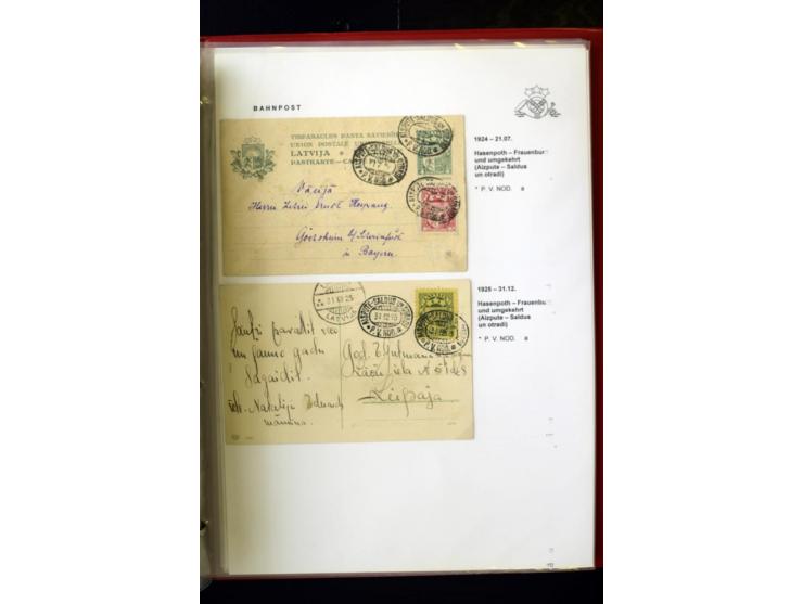 BAHNPOST: 1920/40, umfangreiche Sammlung von über 100 Briefen und Karten, dabei verschiedene Typen, viele verschiedene Streck