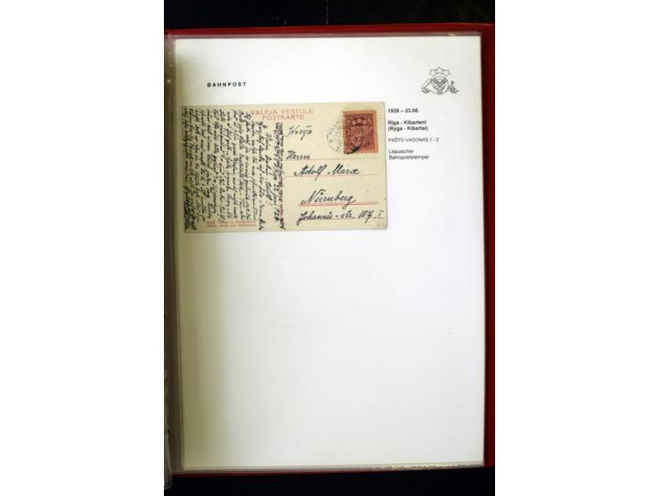 BAHNPOST: 1920/40, umfangreiche Sammlung von über 100 Briefen und Karten, dabei verschiedene Typen, viele verschiedene Streck