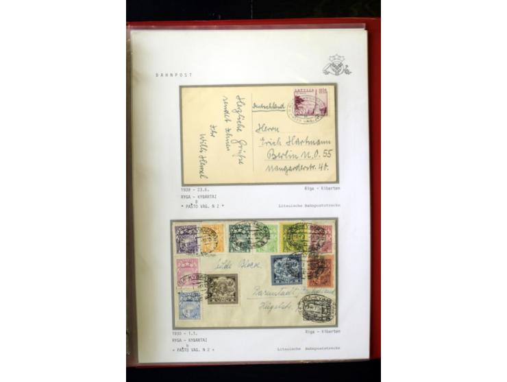 BAHNPOST: 1920/40, umfangreiche Sammlung von über 100 Briefen und Karten, dabei verschiedene Typen, viele verschiedene Streck