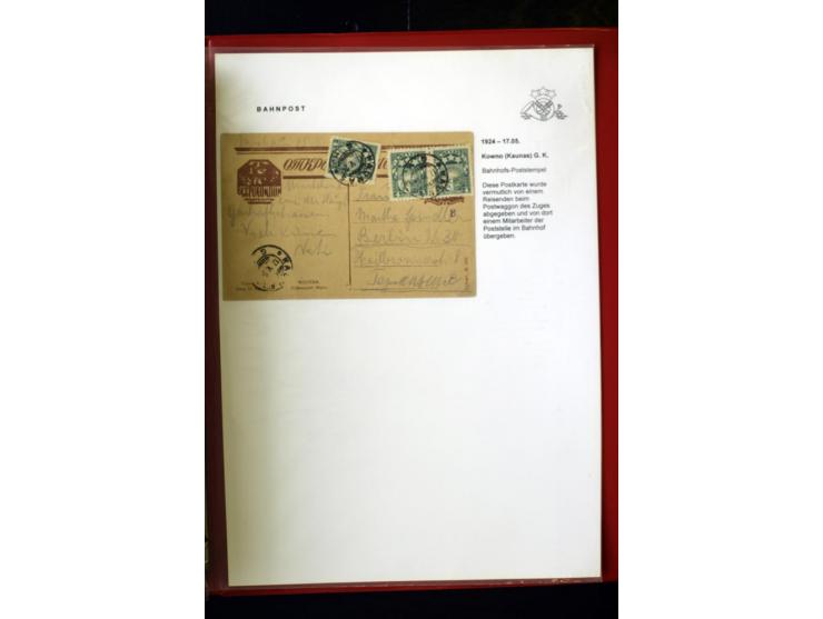 BAHNPOST: 1920/40, umfangreiche Sammlung von über 100 Briefen und Karten, dabei verschiedene Typen, viele verschiedene Streck