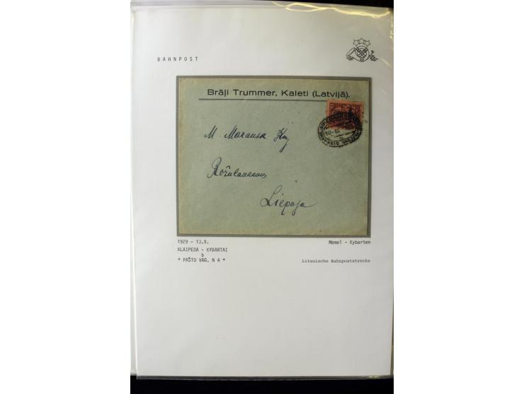 BAHNPOST: 1920/40, umfangreiche Sammlung von über 100 Briefen und Karten, dabei verschiedene Typen, viele verschiedene Streck