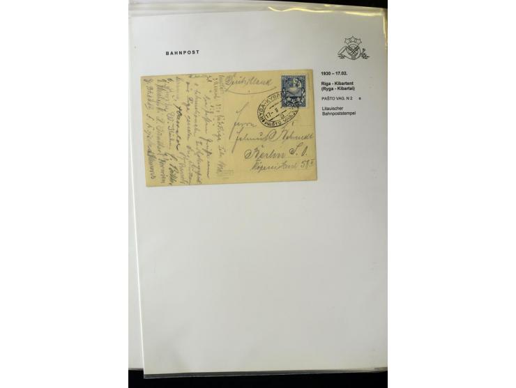 BAHNPOST: 1920/40, umfangreiche Sammlung von über 100 Briefen und Karten, dabei verschiedene Typen, viele verschiedene Streck