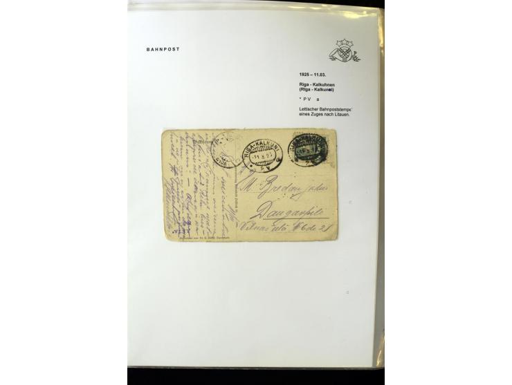 BAHNPOST: 1920/40, umfangreiche Sammlung von über 100 Briefen und Karten, dabei verschiedene Typen, viele verschiedene Streck
