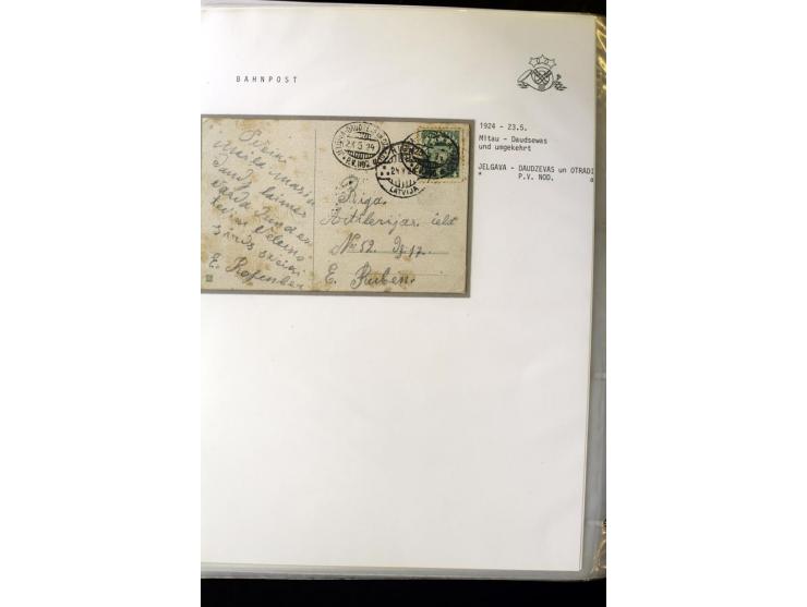 BAHNPOST: 1920/40, umfangreiche Sammlung von über 100 Briefen und Karten, dabei verschiedene Typen, viele verschiedene Streck