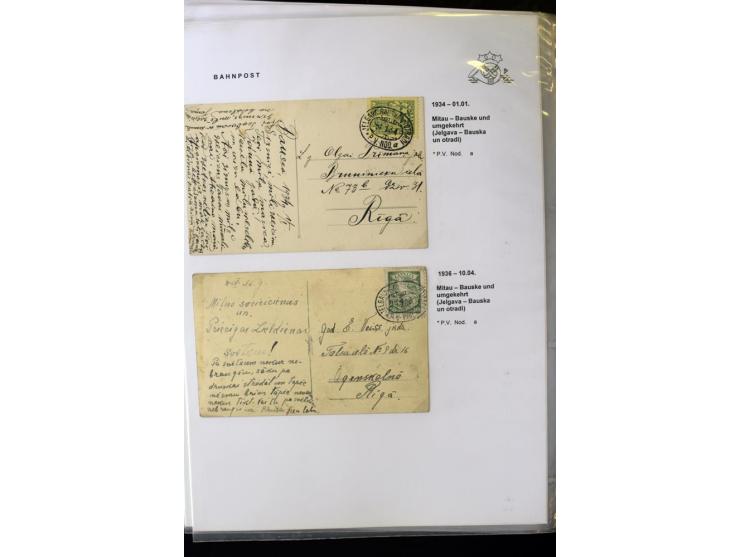 BAHNPOST: 1920/40, umfangreiche Sammlung von über 100 Briefen und Karten, dabei verschiedene Typen, viele verschiedene Streck