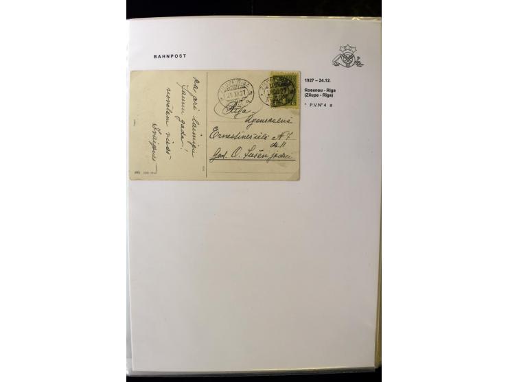 BAHNPOST: 1920/40, umfangreiche Sammlung von über 100 Briefen und Karten, dabei verschiedene Typen, viele verschiedene Streck