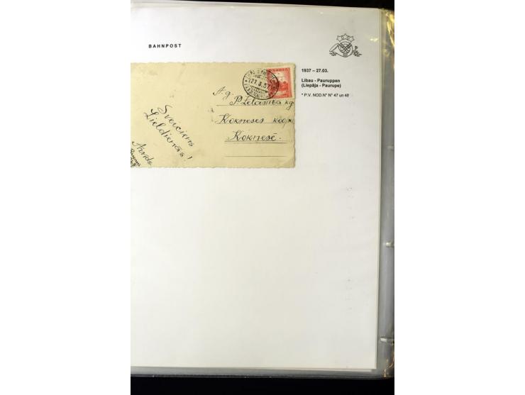 BAHNPOST: 1920/40, umfangreiche Sammlung von über 100 Briefen und Karten, dabei verschiedene Typen, viele verschiedene Streck
