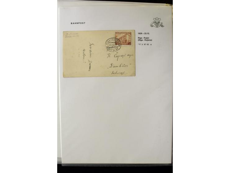 BAHNPOST: 1920/40, umfangreiche Sammlung von über 100 Briefen und Karten, dabei verschiedene Typen, viele verschiedene Streck