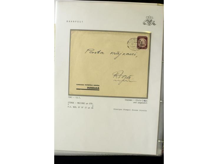BAHNPOST: 1920/40, umfangreiche Sammlung von über 100 Briefen und Karten, dabei verschiedene Typen, viele verschiedene Streck