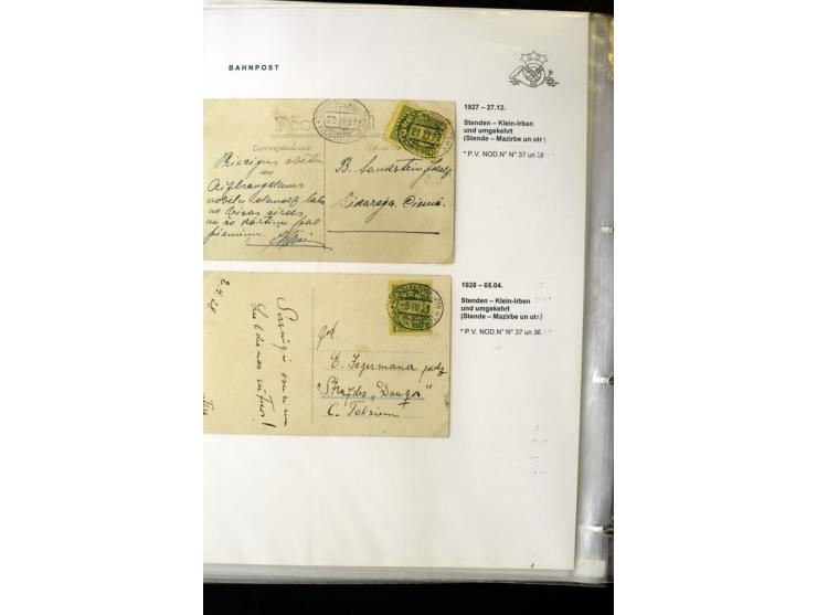 BAHNPOST: 1920/40, umfangreiche Sammlung von über 100 Briefen und Karten, dabei verschiedene Typen, viele verschiedene Streck
