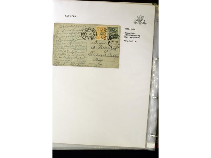 BAHNPOST: 1920/40, umfangreiche Sammlung von über 100 Briefen und Karten, dabei verschiedene Typen, viele verschiedene Streck