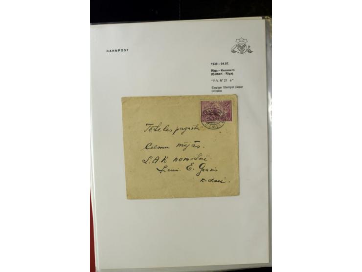 BAHNPOST: 1920/40, umfangreiche Sammlung von über 100 Briefen und Karten, dabei verschiedene Typen, viele verschiedene Streck