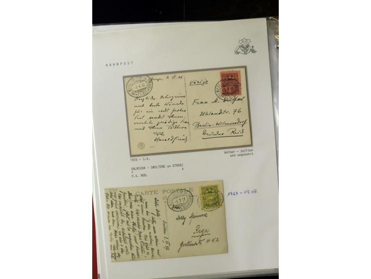 BAHNPOST: 1920/40, umfangreiche Sammlung von über 100 Briefen und Karten, dabei verschiedene Typen, viele verschiedene Streck