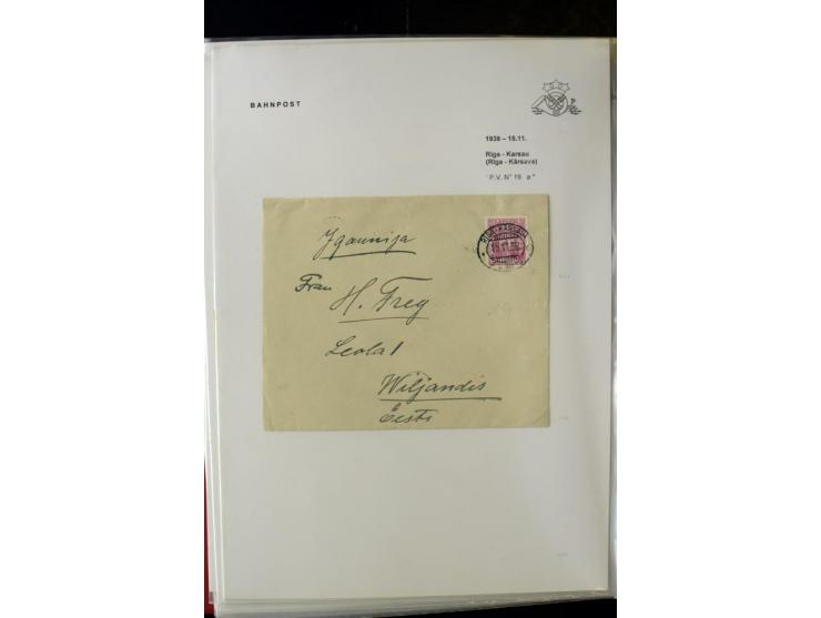 BAHNPOST: 1920/40, umfangreiche Sammlung von über 100 Briefen und Karten, dabei verschiedene Typen, viele verschiedene Streck