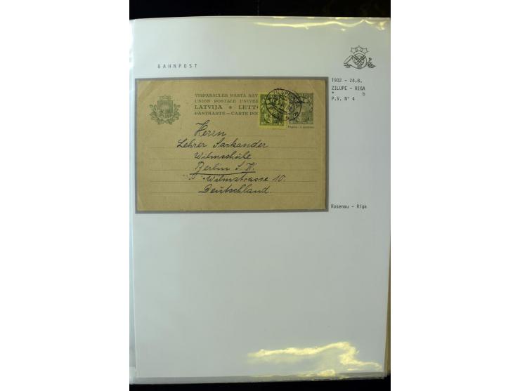 BAHNPOST: 1920/40, umfangreiche Sammlung von über 100 Briefen und Karten, dabei verschiedene Typen, viele verschiedene Streck