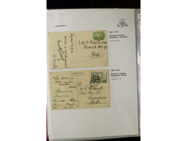 BAHNPOST: 1920/40, umfangreiche Sammlung von über 100 Briefen und Karten, dabei verschiedene Typen, viele verschiedene Streck