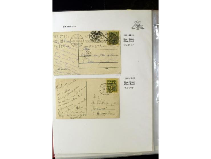 BAHNPOST: 1920/40, umfangreiche Sammlung von über 100 Briefen und Karten, dabei verschiedene Typen, viele verschiedene Streck