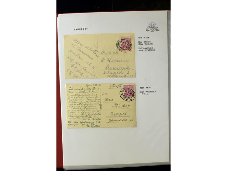BAHNPOST: 1920/40, umfangreiche Sammlung von über 100 Briefen und Karten, dabei verschiedene Typen, viele verschiedene Streck