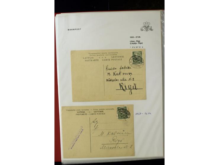 BAHNPOST: 1920/40, umfangreiche Sammlung von über 100 Briefen und Karten, dabei verschiedene Typen, viele verschiedene Streck