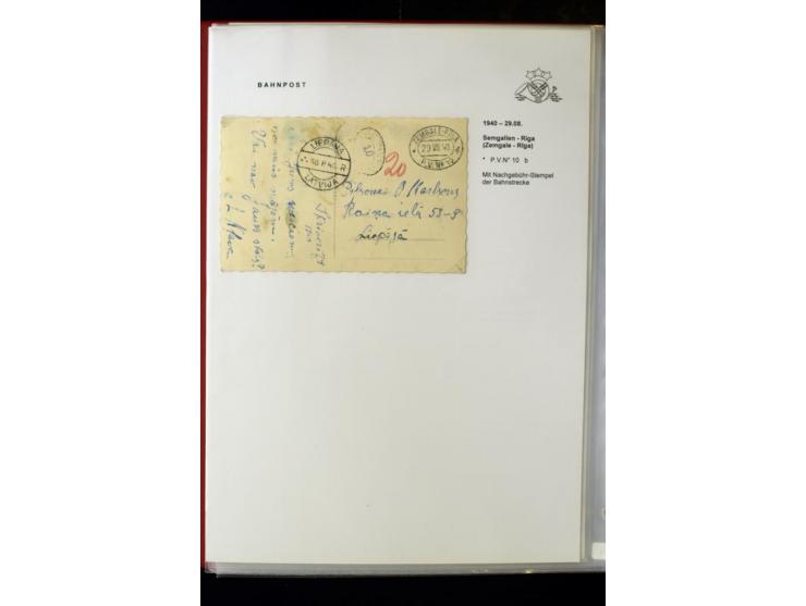 BAHNPOST: 1920/40, umfangreiche Sammlung von über 100 Briefen und Karten, dabei verschiedene Typen, viele verschiedene Streck