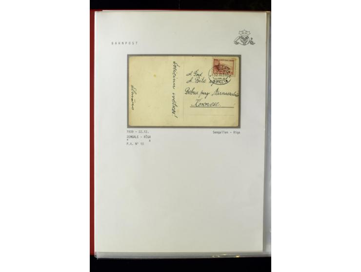 BAHNPOST: 1920/40, umfangreiche Sammlung von über 100 Briefen und Karten, dabei verschiedene Typen, viele verschiedene Streck