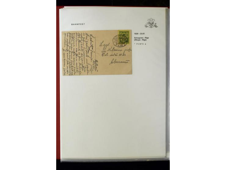 BAHNPOST: 1920/40, umfangreiche Sammlung von über 100 Briefen und Karten, dabei verschiedene Typen, viele verschiedene Streck