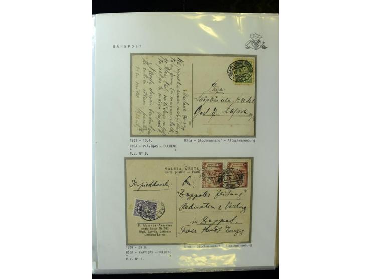 BAHNPOST: 1920/40, umfangreiche Sammlung von über 100 Briefen und Karten, dabei verschiedene Typen, viele verschiedene Streck