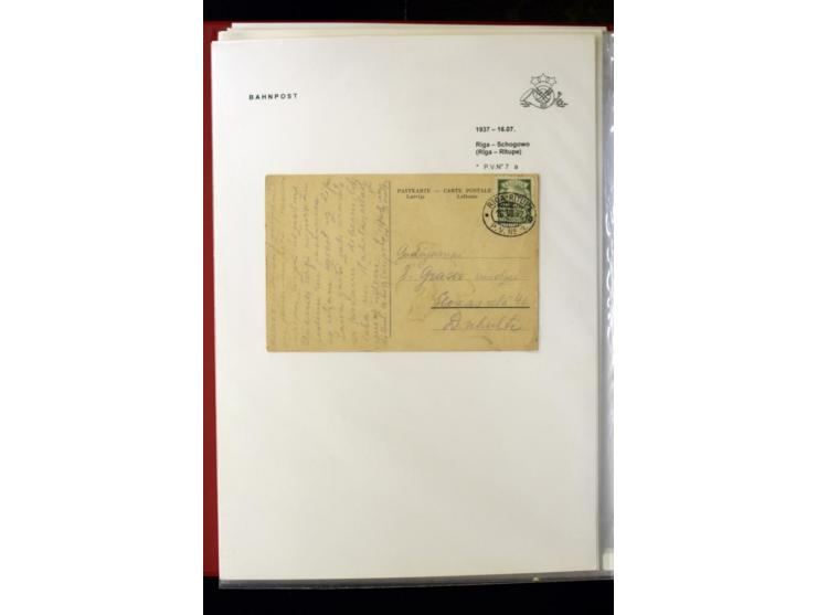 BAHNPOST: 1920/40, umfangreiche Sammlung von über 100 Briefen und Karten, dabei verschiedene Typen, viele verschiedene Streck