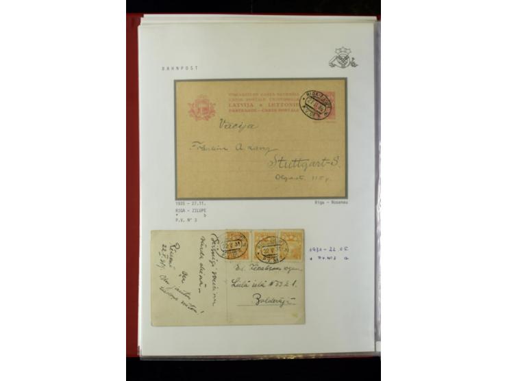 BAHNPOST: 1920/40, umfangreiche Sammlung von über 100 Briefen und Karten, dabei verschiedene Typen, viele verschiedene Streck